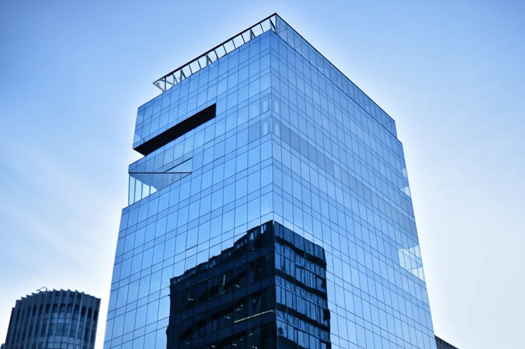 Modern professional office building representing Ondo Real Estate's headquarters and property management services in Utah