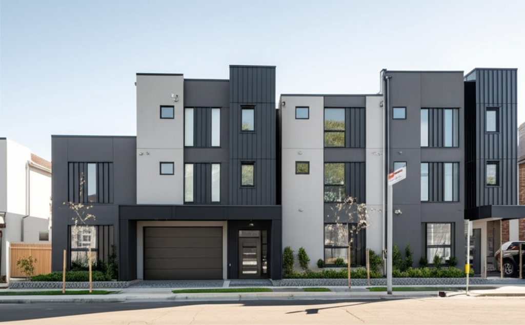 Modern Utah Townhouse for Sale - Midvale Modern Utah townhouse for sale in Midvale featuring attached garage and contemporary design